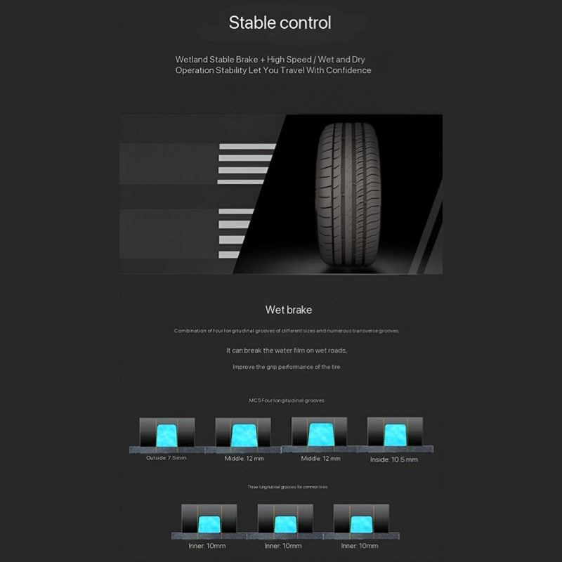 Wear-resistant silent rubber tyres for cars