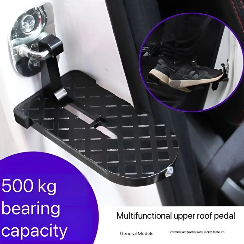 Car door locks on roof climbers footrests